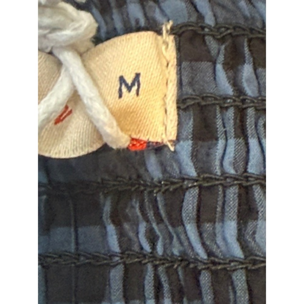 Marine Layer Demi Poplin Midi Dress Medium Blue Gingham Pima Cotton NWT - Picture 3 of 13